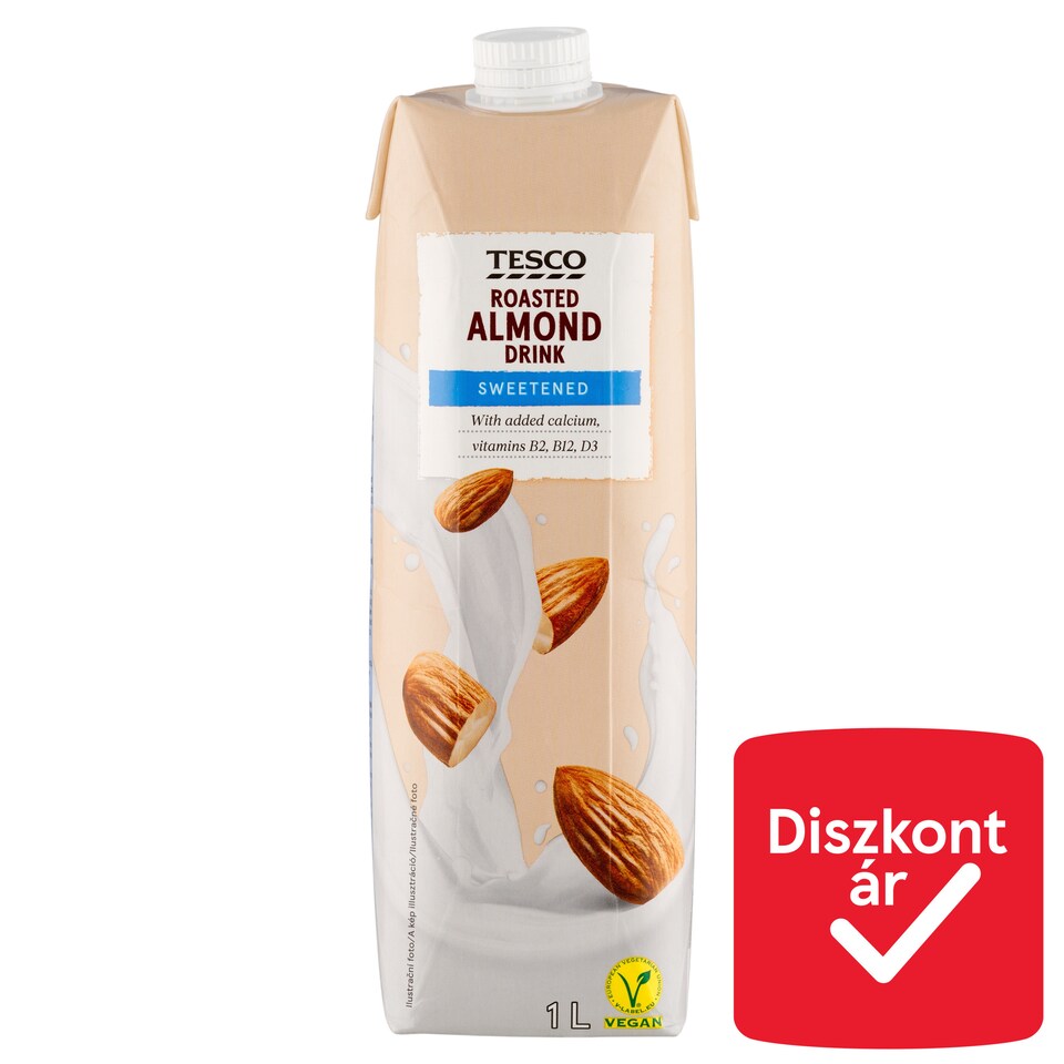 Tesco édesített mandulaital hozzáadott kalciummal és vitaminokkal 1 l