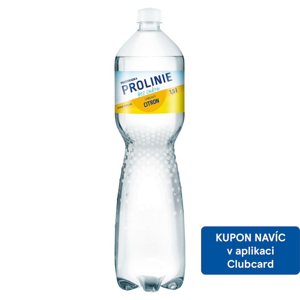 Poděbradka ProLinie Lightly Carbonated Mineral Water with Lemon Flavour 1.5L