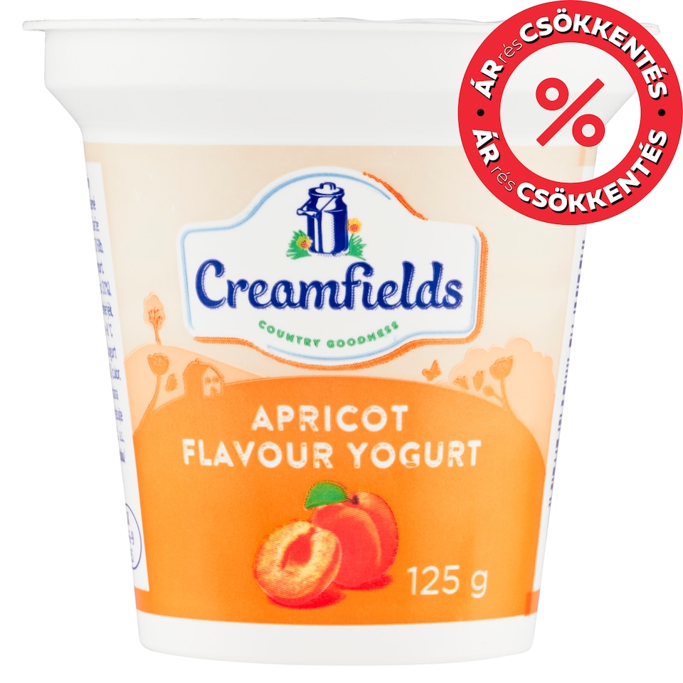 Creamfields zsírszegény sárgabarackízű joghurt 125 g