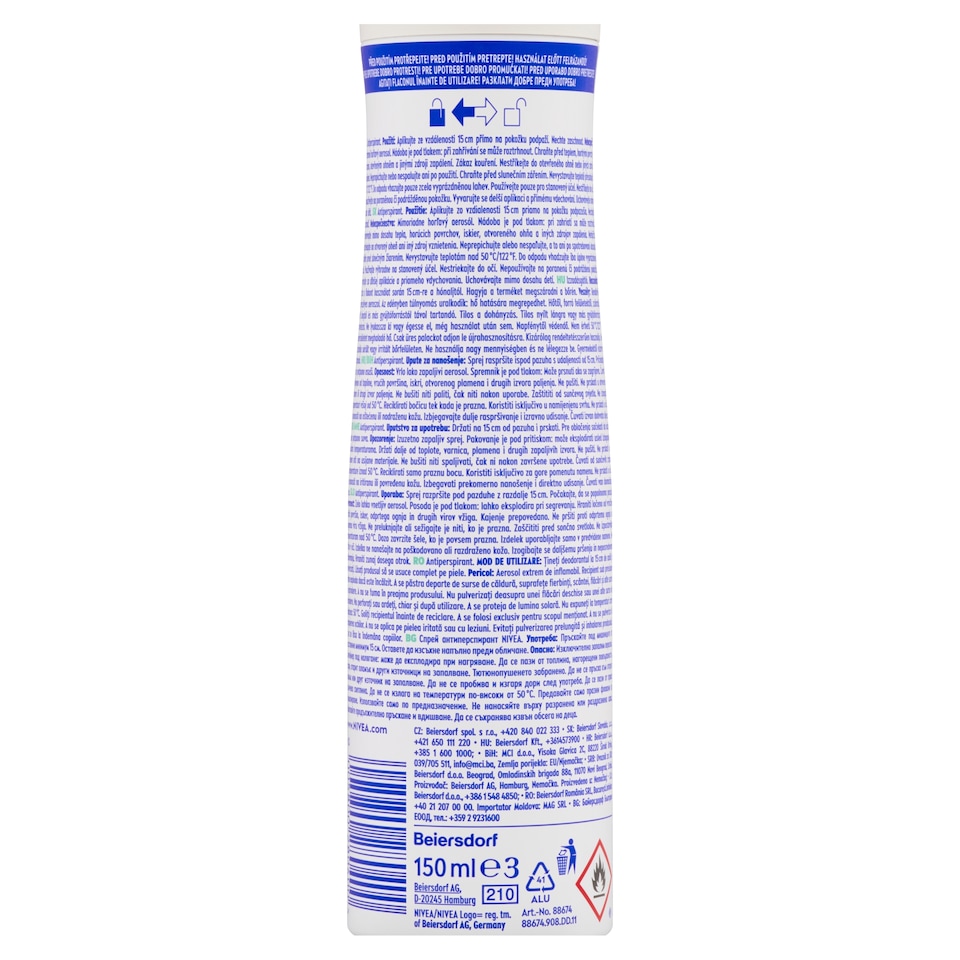 Obrázek 1 pro produkt Nivea Black & White Invisible Fresh Sprej antiperspirant 150ml