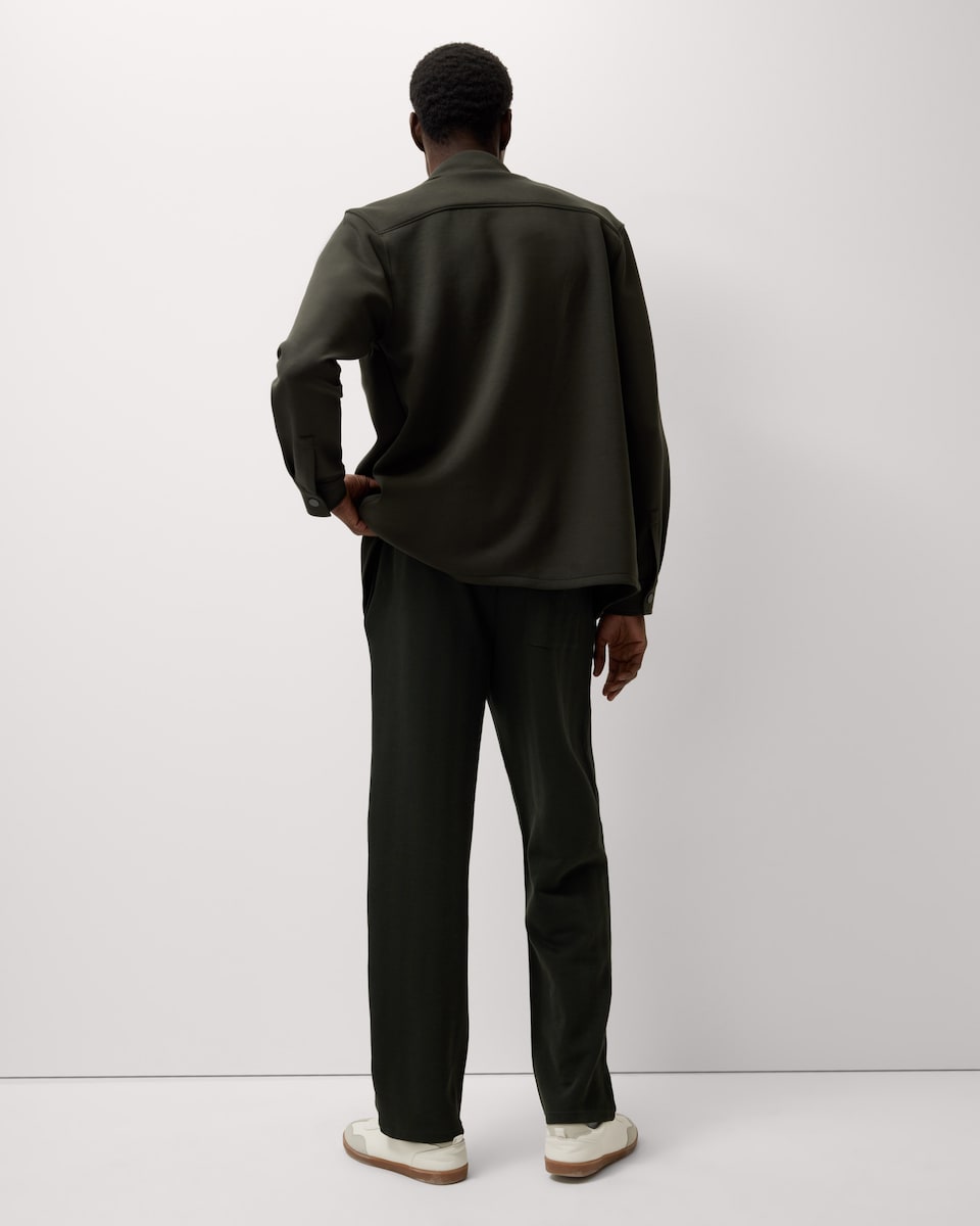 image 1 of F&F Cotton Rich Herringbone Straight Leg Joggers in Khaki
