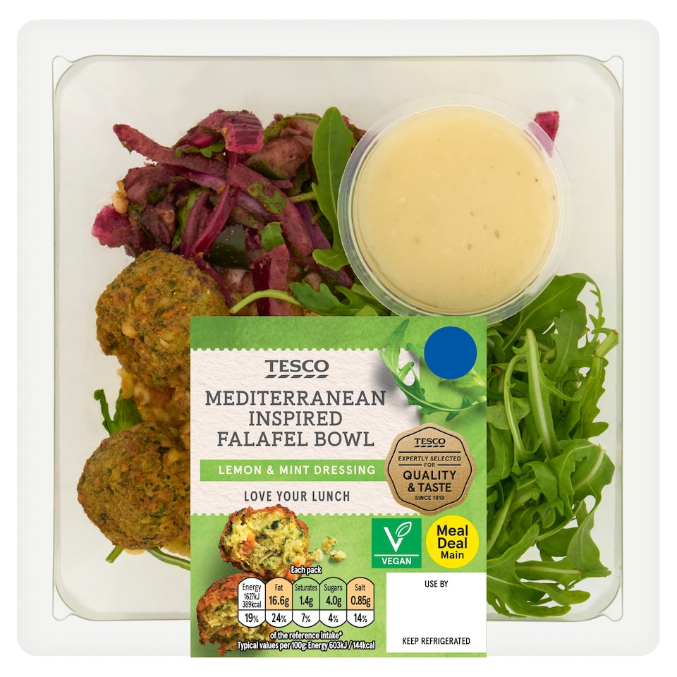 Tesco Mediterranean Inspired Falafel Bowl 270g