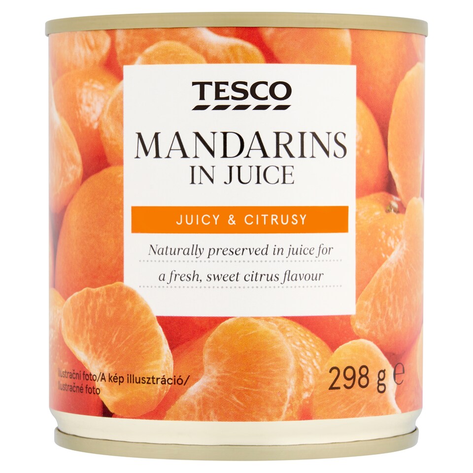 Tesco Mandarinky v mandarinkové šťávě z koncentrátu 298g