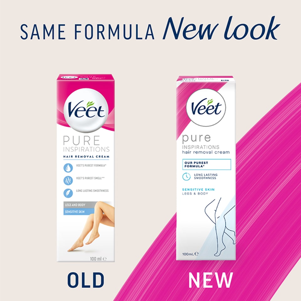 image 1 of Veet Pure Hair Removal Cream Legs & Body Sensitive 100ml