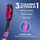 image 4 of Oral-B 123 Black Medium Toothbrush 3 Pack