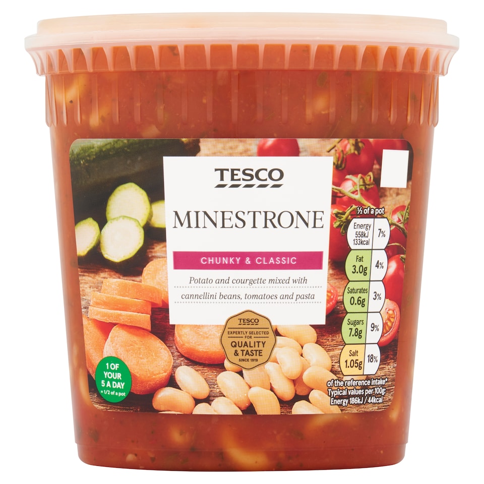 Tesco Chunky Minestrone Soup 600G