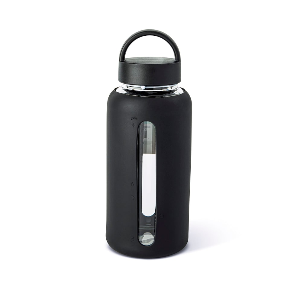image 1 of Core Kitchen Black Glass Water Bottle Tumbler 798ml