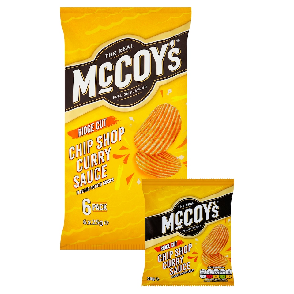 image 1 of Mccoy's Epic Eat Chip Shop Curry Sauce Crisps 6X25g