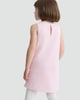 image 3 of F&F Girls Textured Bow Accent Sleeveless Dress in Pink