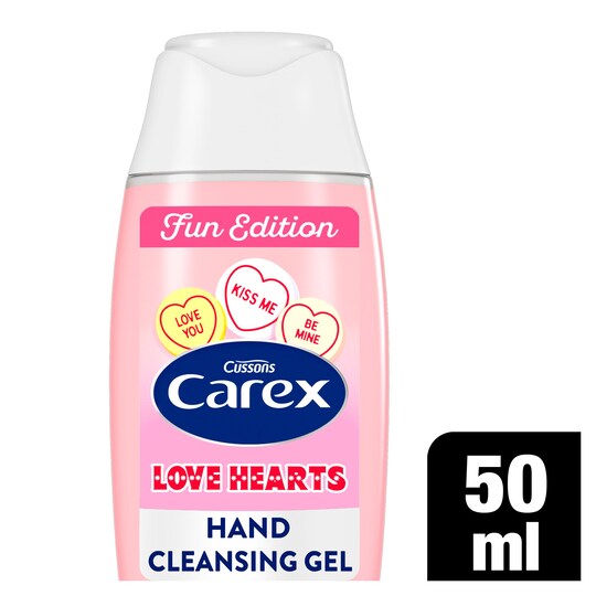Carex Love Hearts Antibacterial Hand Gel 50Ml Tesco Groceries