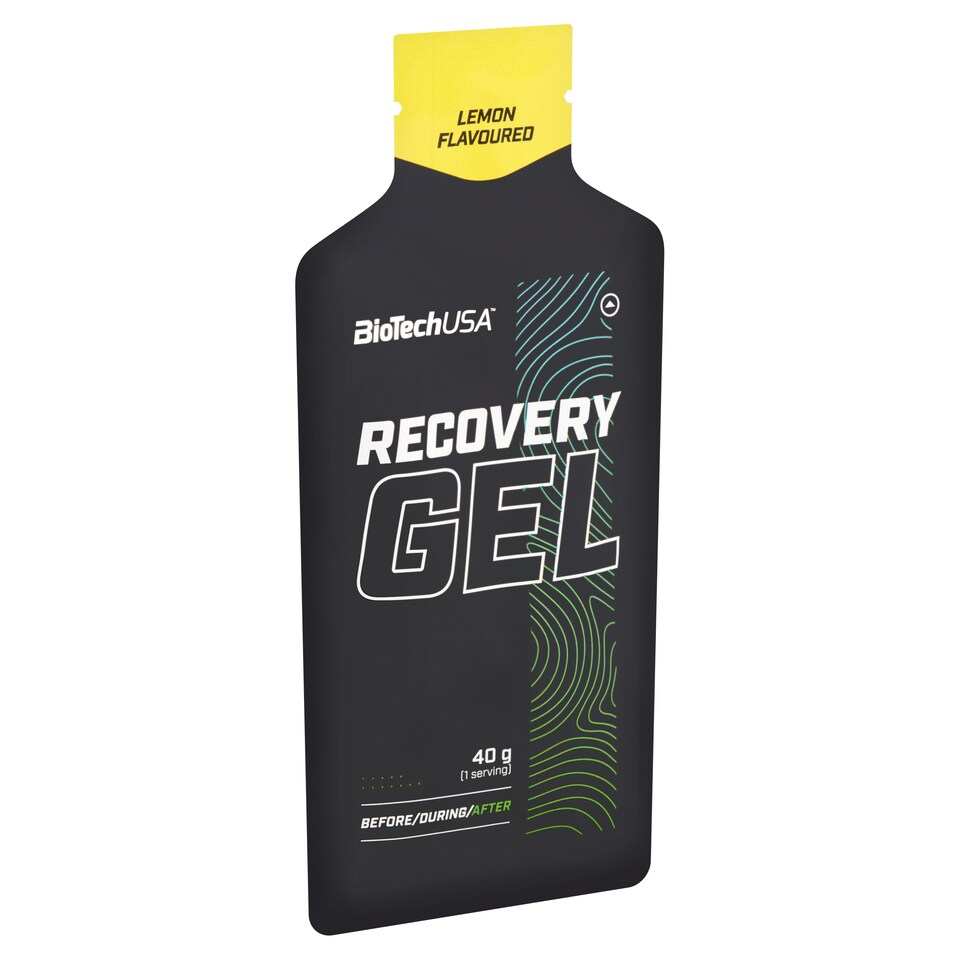 BioTechUSA Recovery Gel citrom ízű, szénhidrátot és fehérjét tartalmazó étrendkiegészítő gél 40 g  1. kép