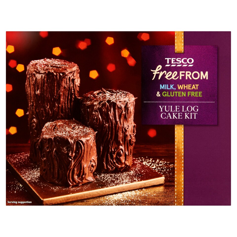 Tesco Free From Yule Log Cake Kit 450g