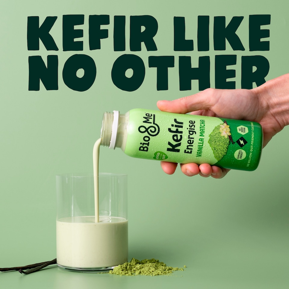 image 1 of Bio&Me Natural Energy Matcha Vanilla Kefir Drink 280ml 