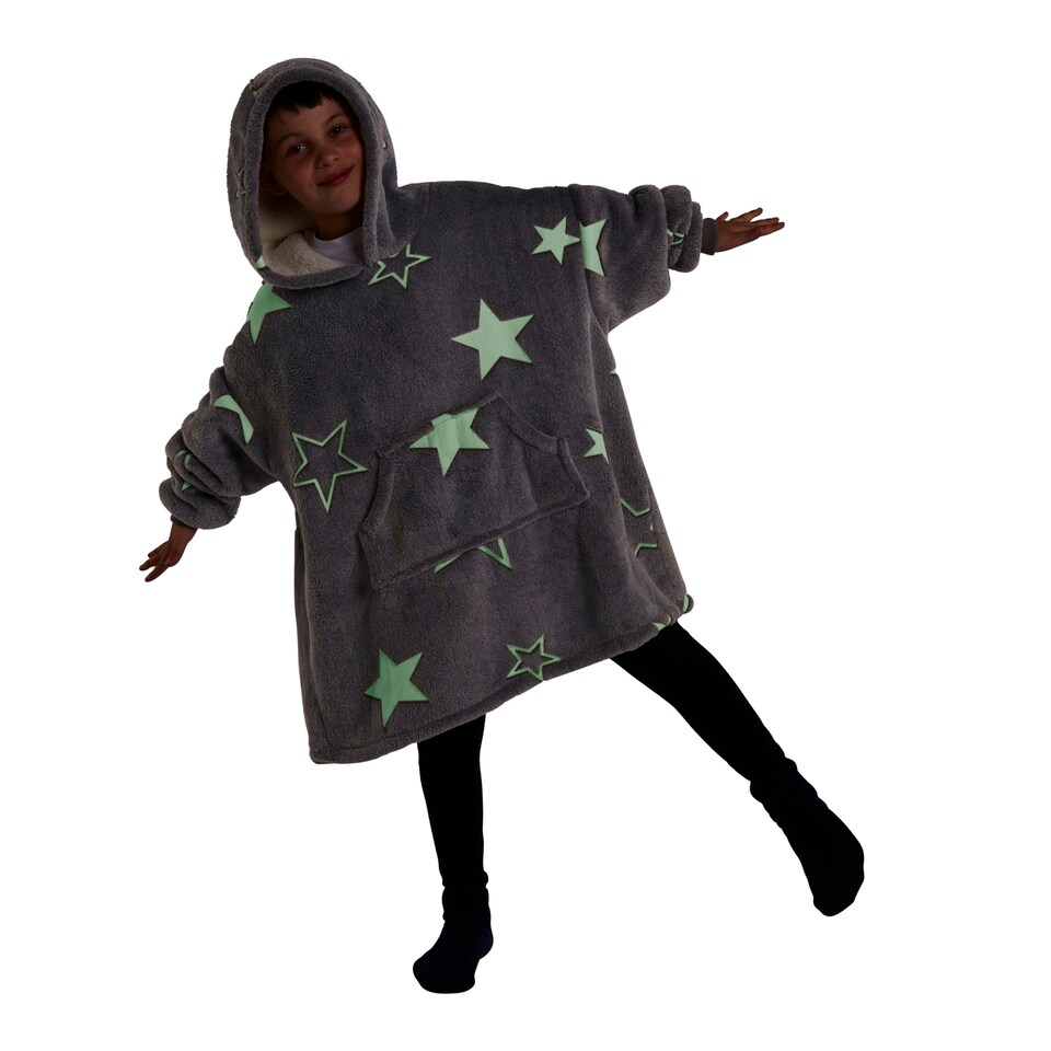 image 1 of Silentnight Silver Kids Glow In the Dark Hoodie