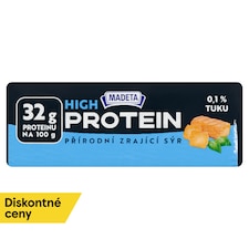 Madeta High Protein prírodný polomäkký zrejúci nízkotučný syr slaný 90 g