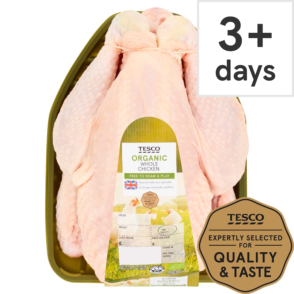 Tesco Organic Whole Chicken