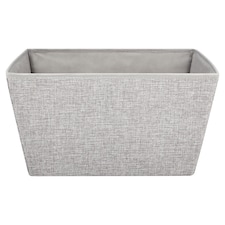 Tesco Tote Basket Large Faux Linen Grey