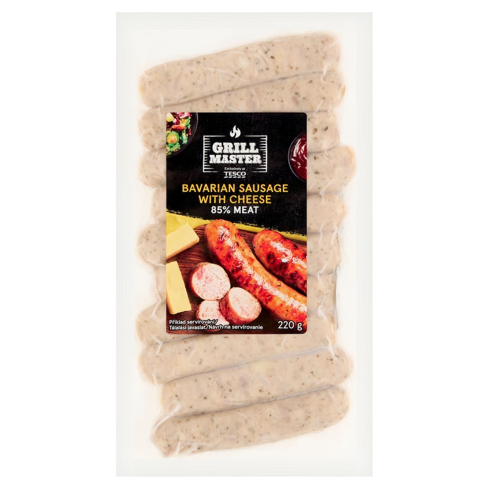 Tesco Grill Master Bavarian Sausage with Cheese 220g