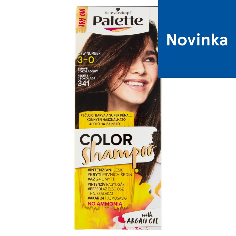 obrázok 1 z Schwarzkopf Palette Color Shampoo farba na vlasy Tmavočokoládový 3-0 (341)
