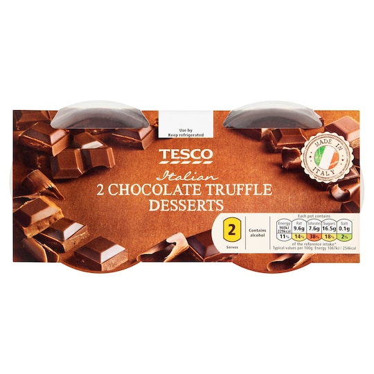 Tesco Chocolate Truffle Dessert 2X90g Tesco Groceries