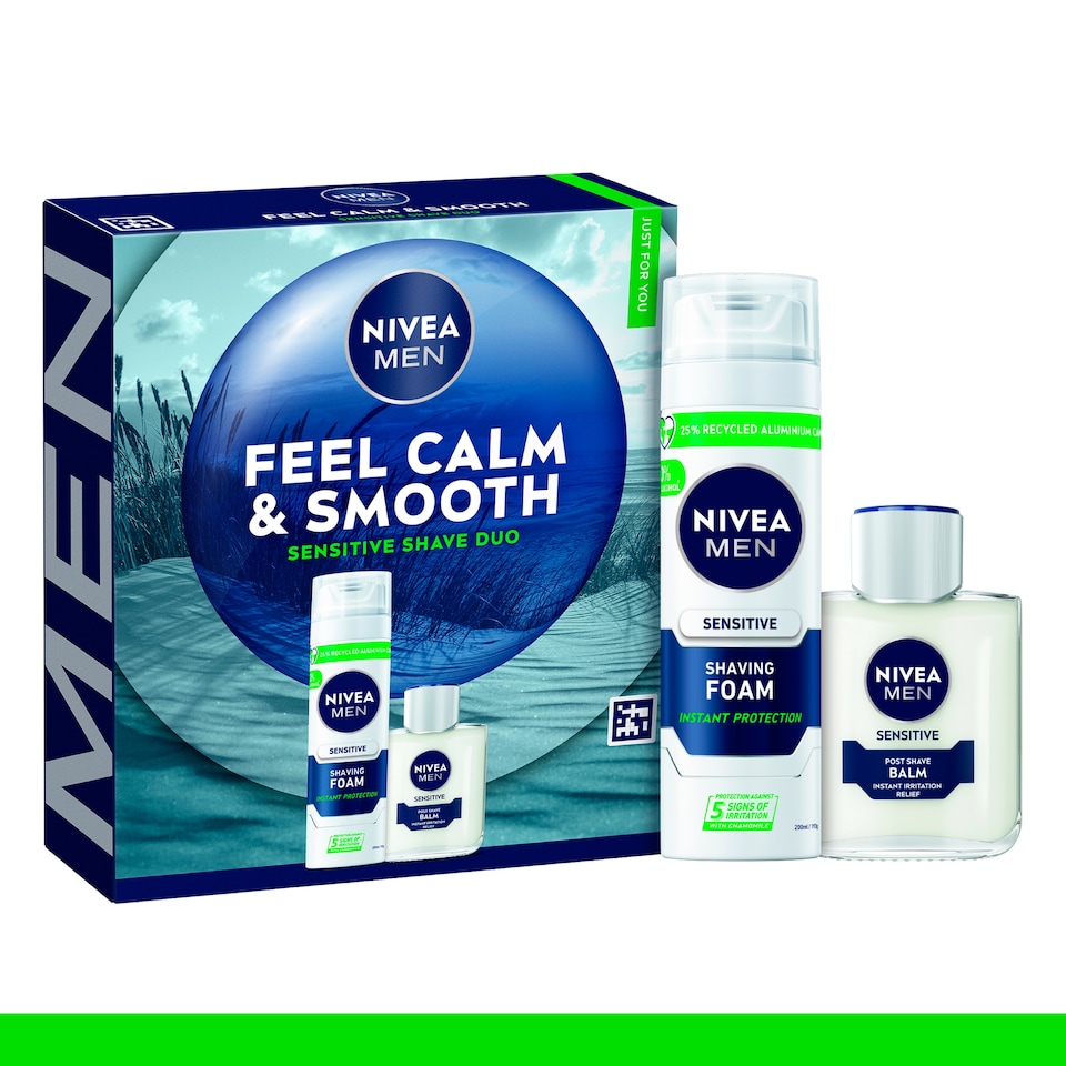 image 1 of NIVEA MEN Feel Calm and Smooth Sensitive Shave Gift Set