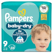 Pampers Baby Dry Taped Size 9 24 Nappies Essential Pack