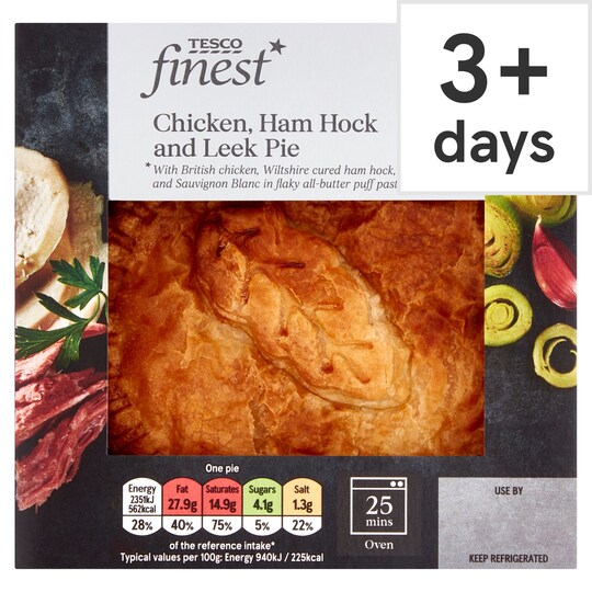 Tesco Finest Chicken Ham Hock & Leek Pie 250G Tesco Groceries
