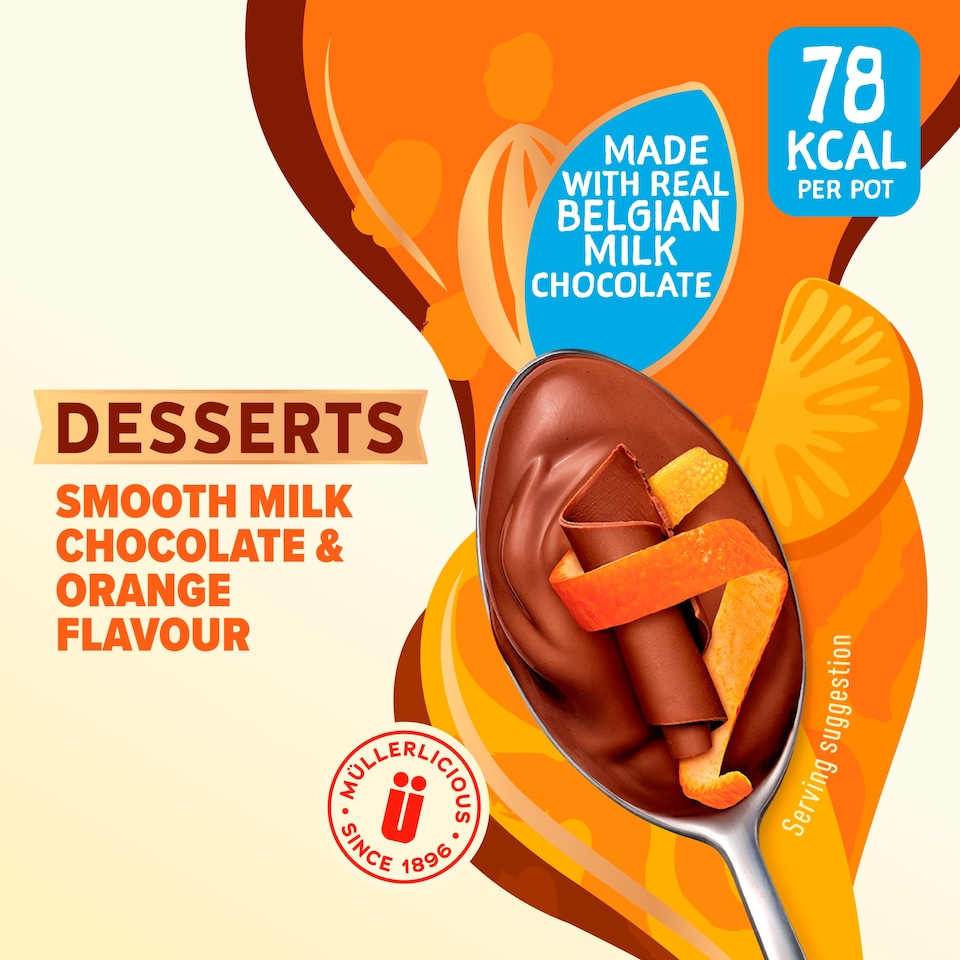 image 1 of Muller Light Choc Pot  Chocolate Orange Desserts 4x80g