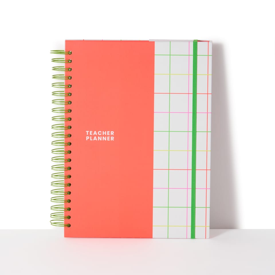 image 1 of Paperchase Neon Grid A4 Teacher Planner