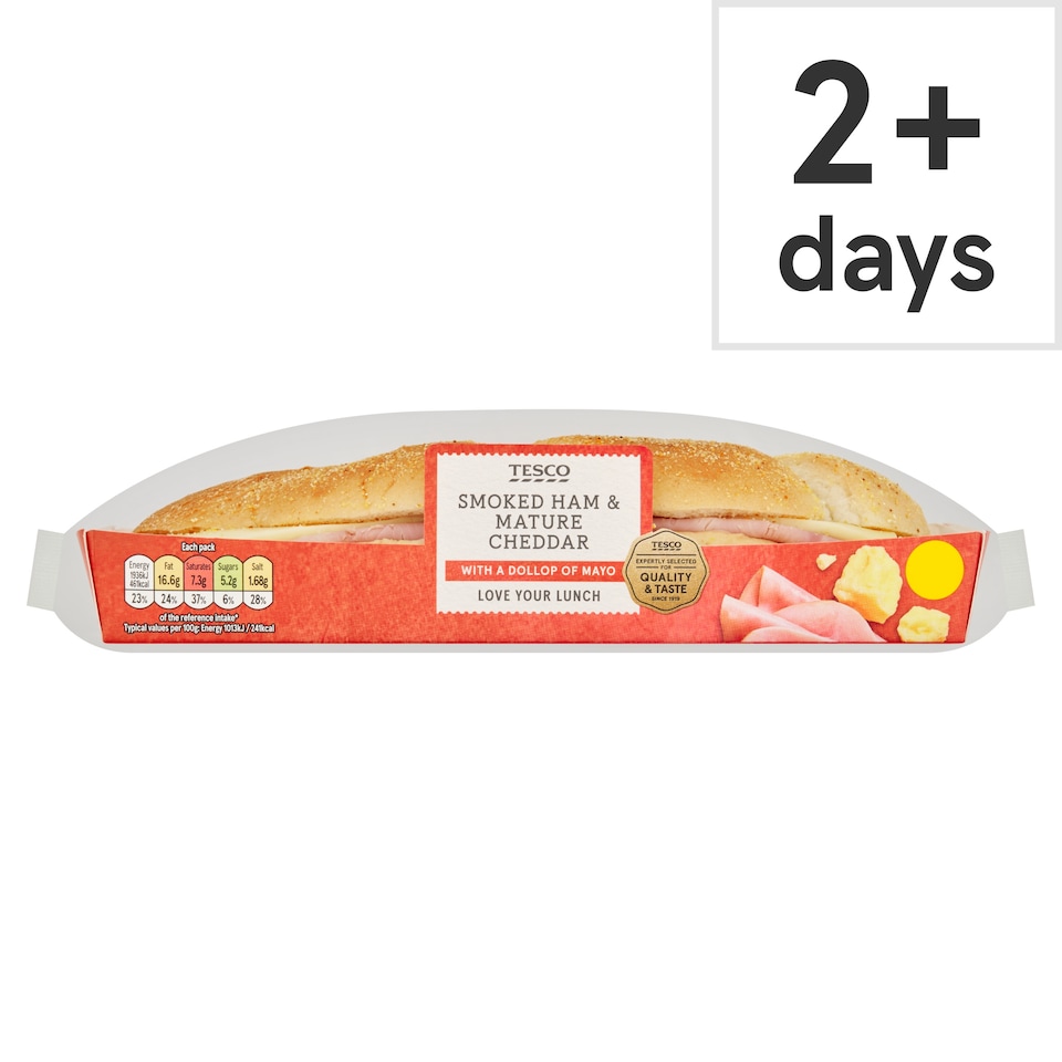 Tesco Smoked Ham And Mature Cheddar Sub