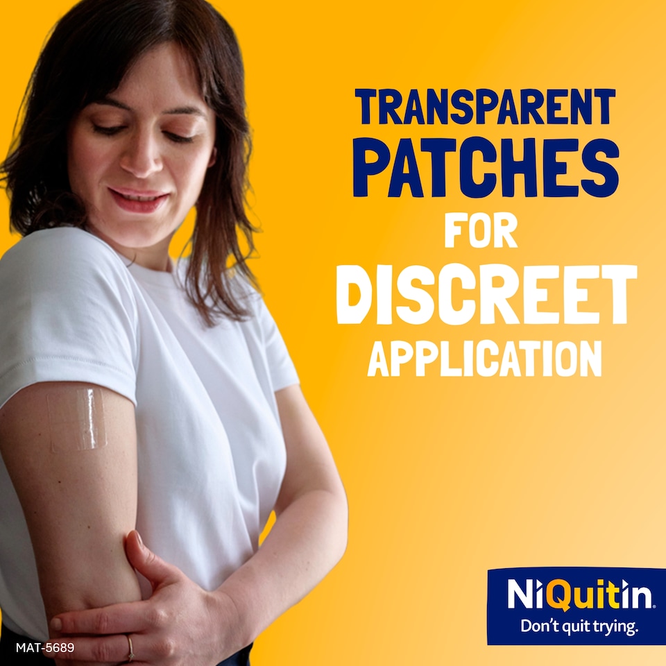 image 1 of NiQuitin Clear Patch Stop Smoking Aid Step 2 14mg Nicotine Patches 14s
