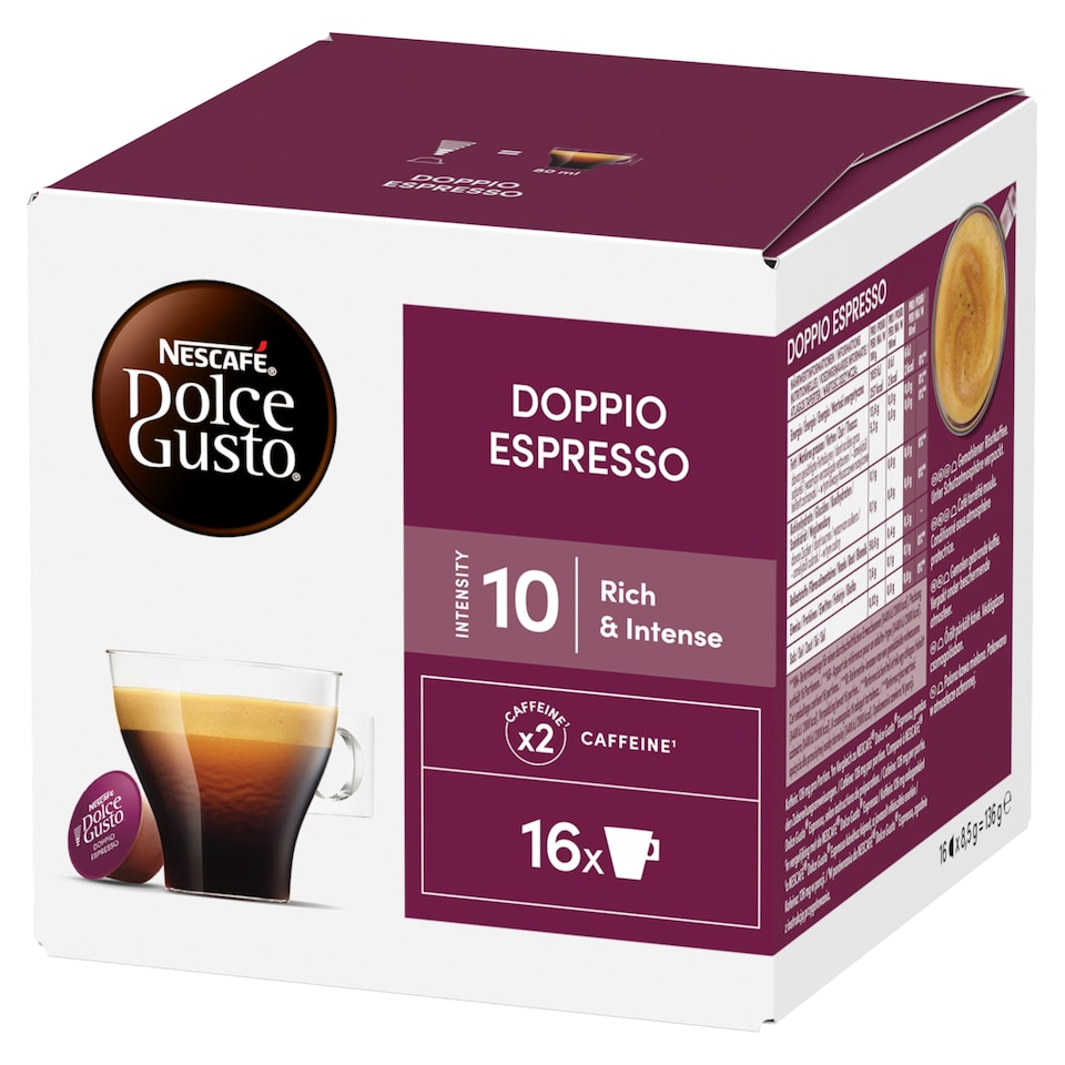 NESCAFÉ Dolce Gusto Doppio Espresso kávékapszula 16 x 8,5 g (136 g)  1. kép