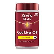 Seven Seas Cod Liver Oil Omega-3 One A Day Capsules - 120s