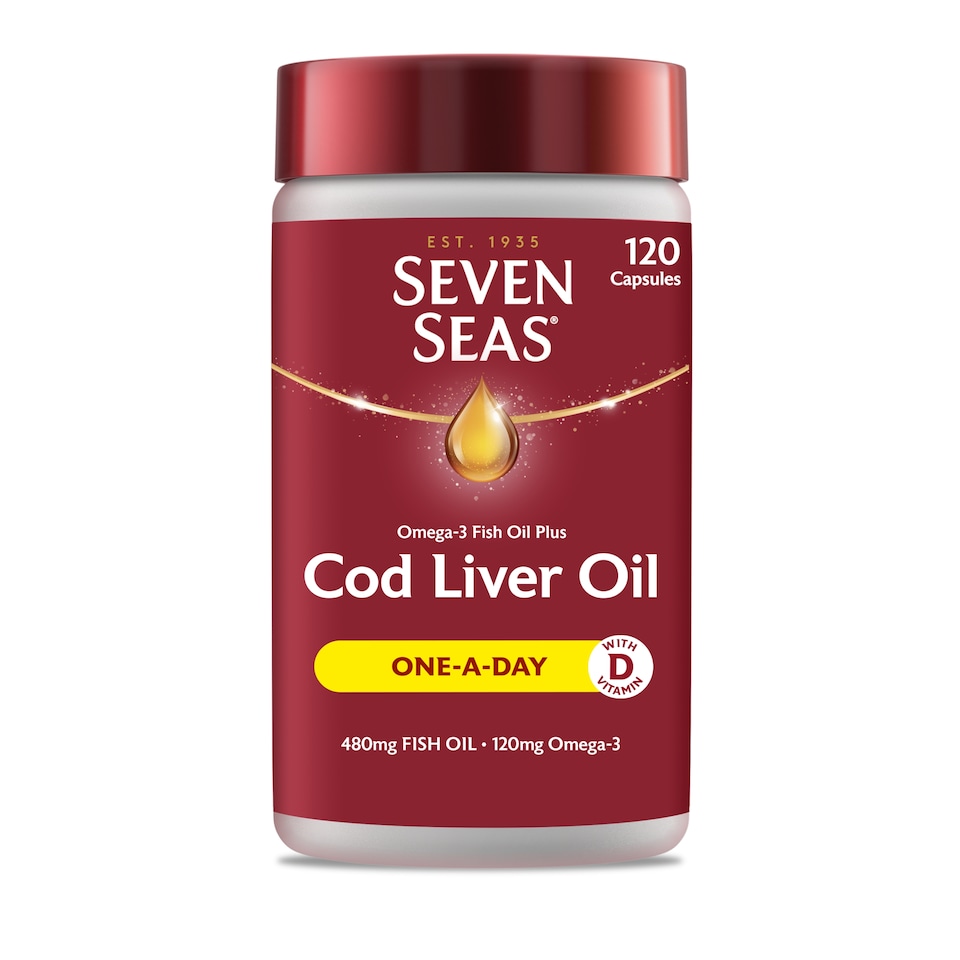 image 1 of Seven Seas Cod Liver Oil Omega-3 One A Day Capsules - 120s