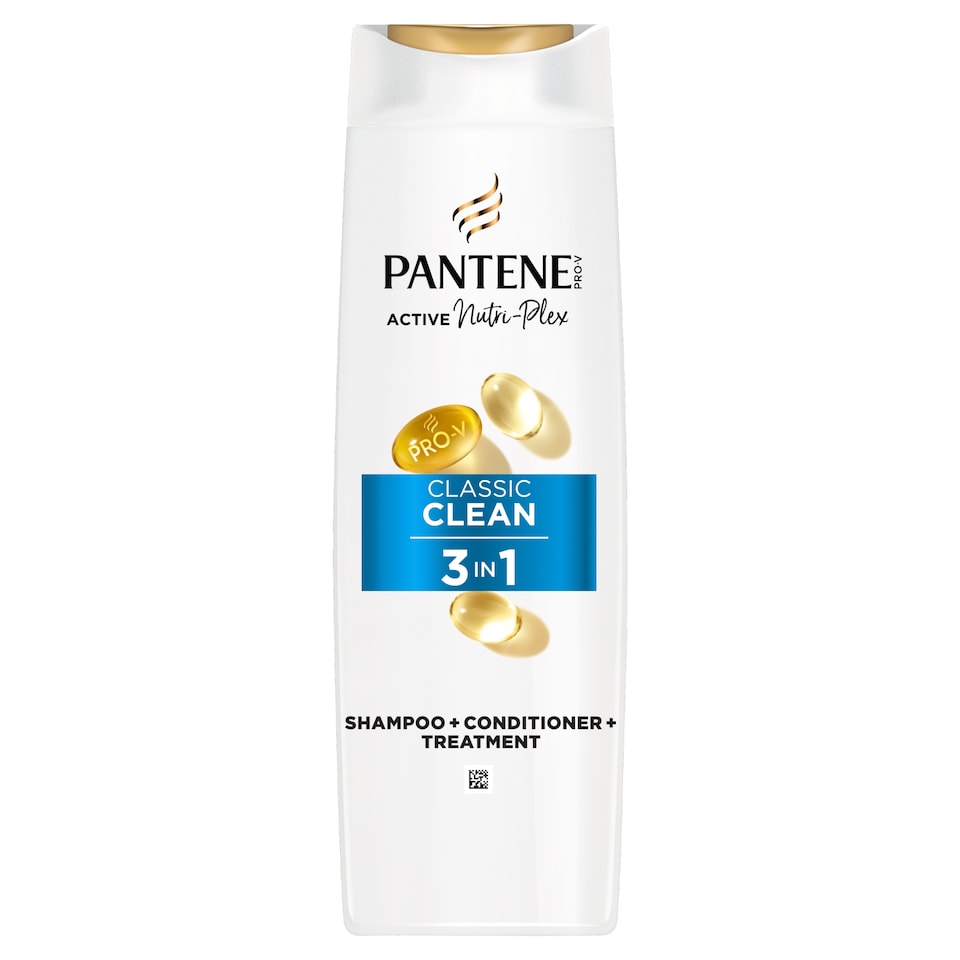 image 1 of Pantene Active Nutri-Plex Classic Clean 3in1 Shampoo Conditioner & Treatment 250ml