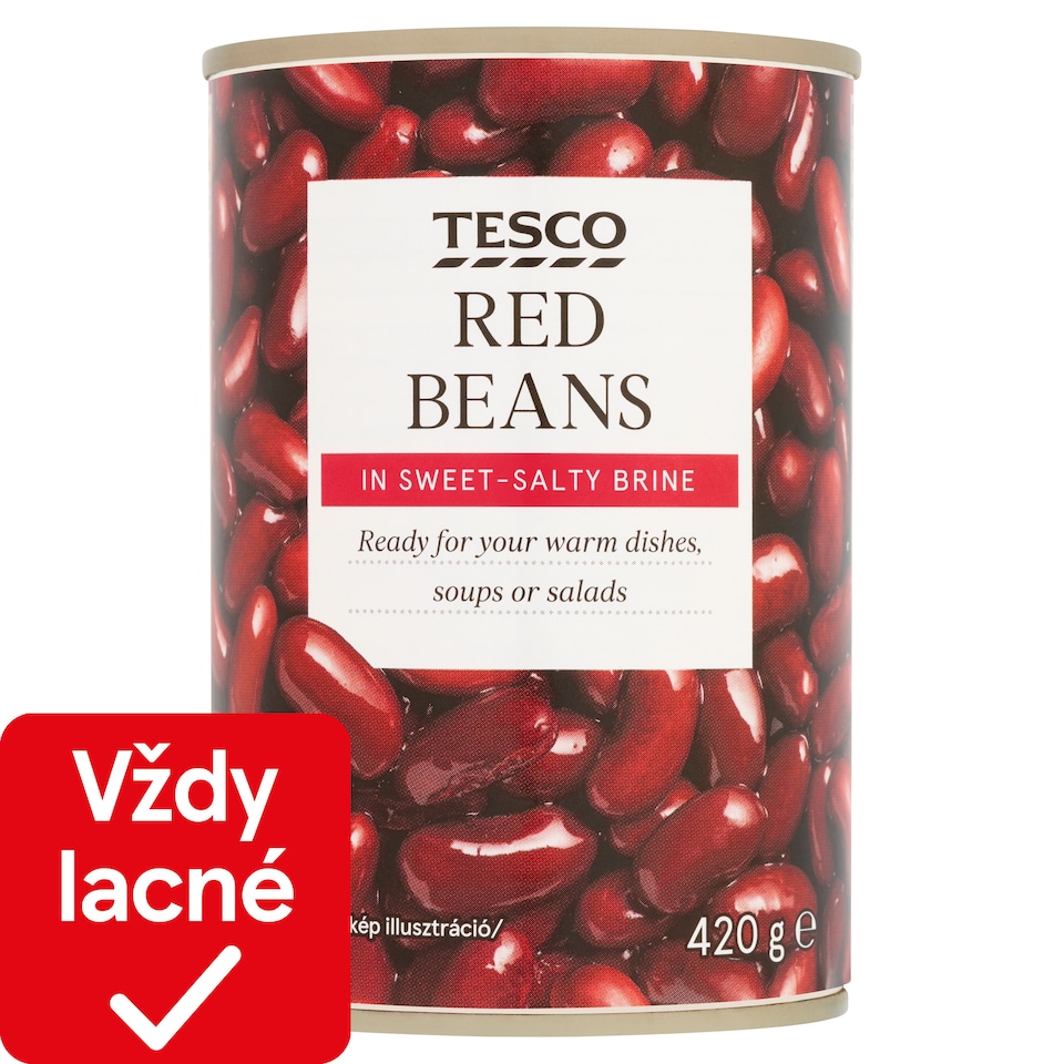 Tesco Červená fazuľa v sladkoslanom náleve 420 g