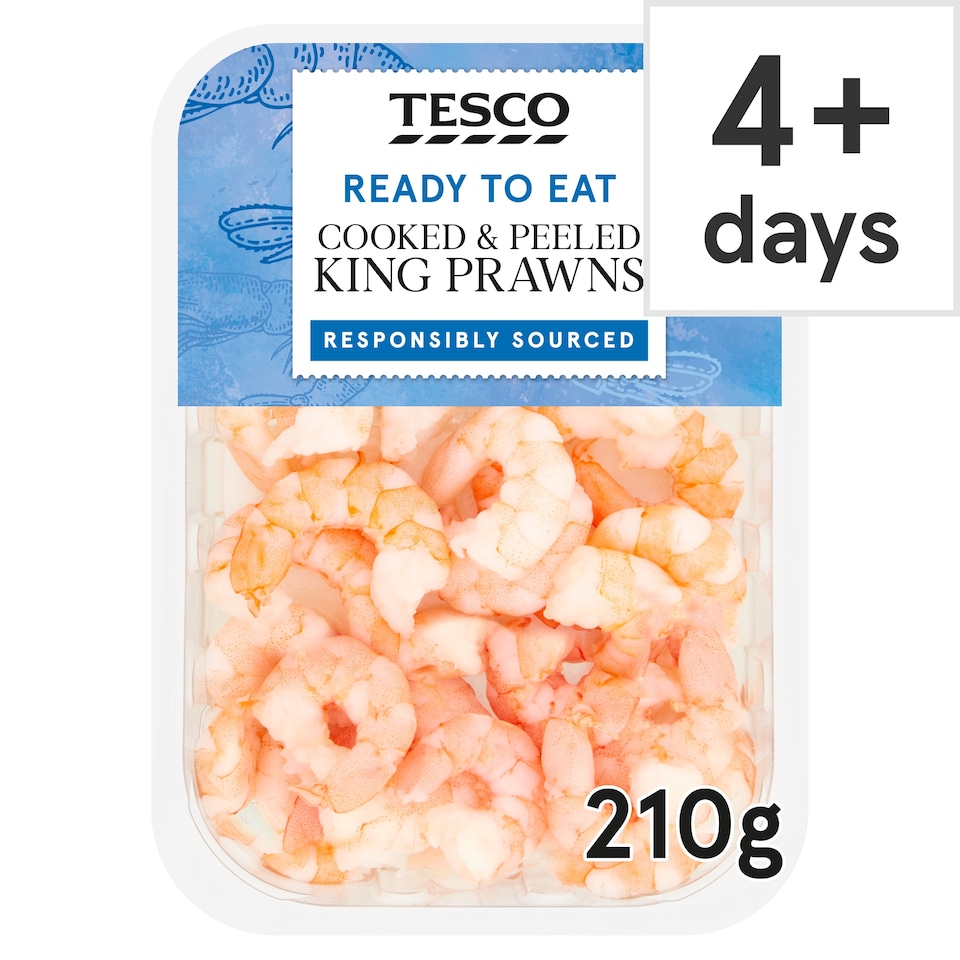 Tesco Cooked & Peeled King Prawns 210g
