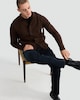 image 2 of The F&F Edit Pure Cotton Knitted Button Up Cardigan in Brown