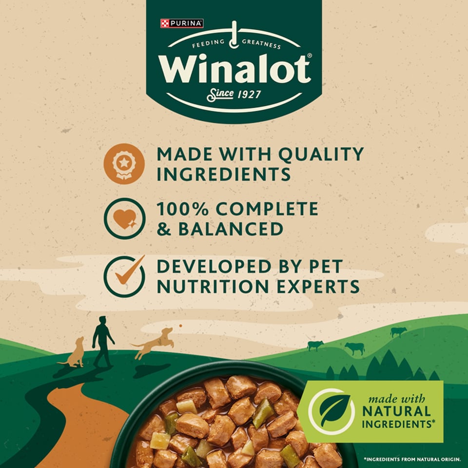 image 1 of Winalot Sunday Dinner Dog Food Pouches in Gravy 40 x 100g