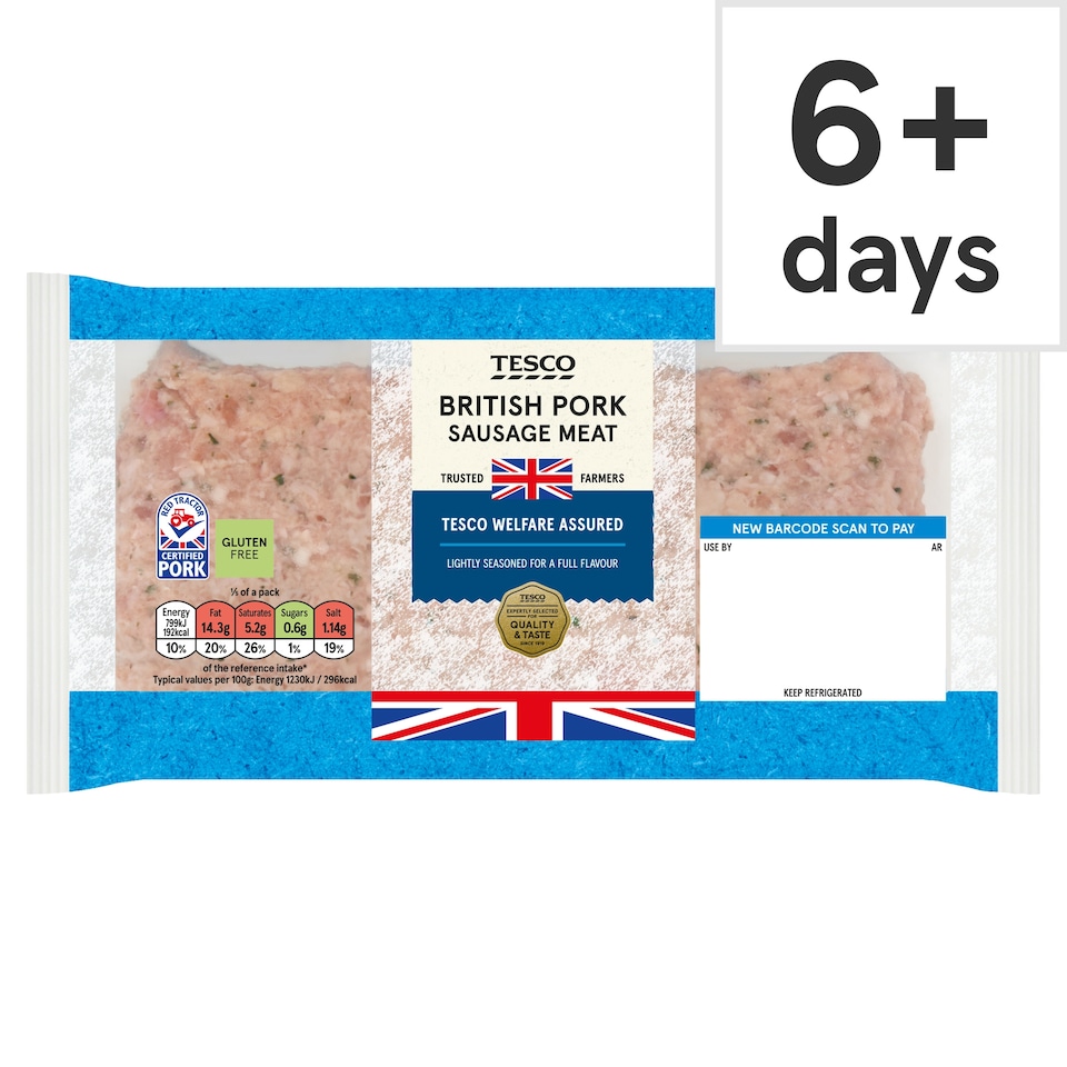 Tesco British Pork Sausage Meat 400G