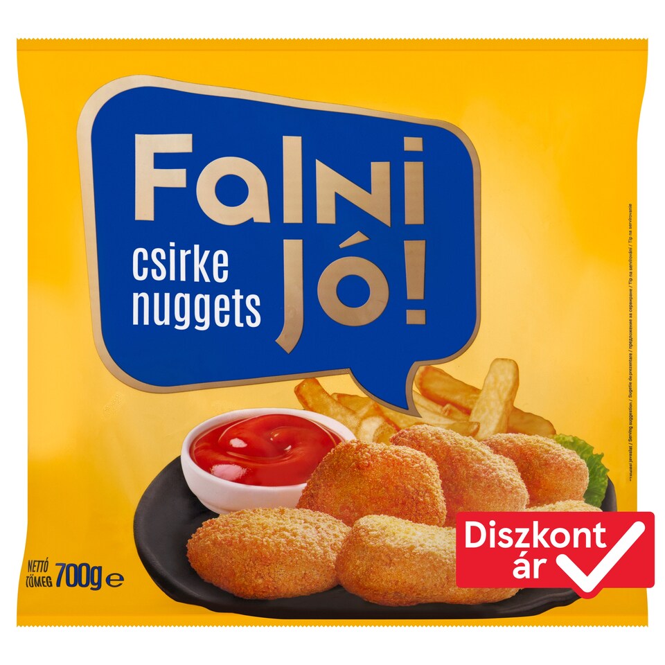 Falni Jó! gyorsfagyasztott csirke nuggets 700 g  1. kép