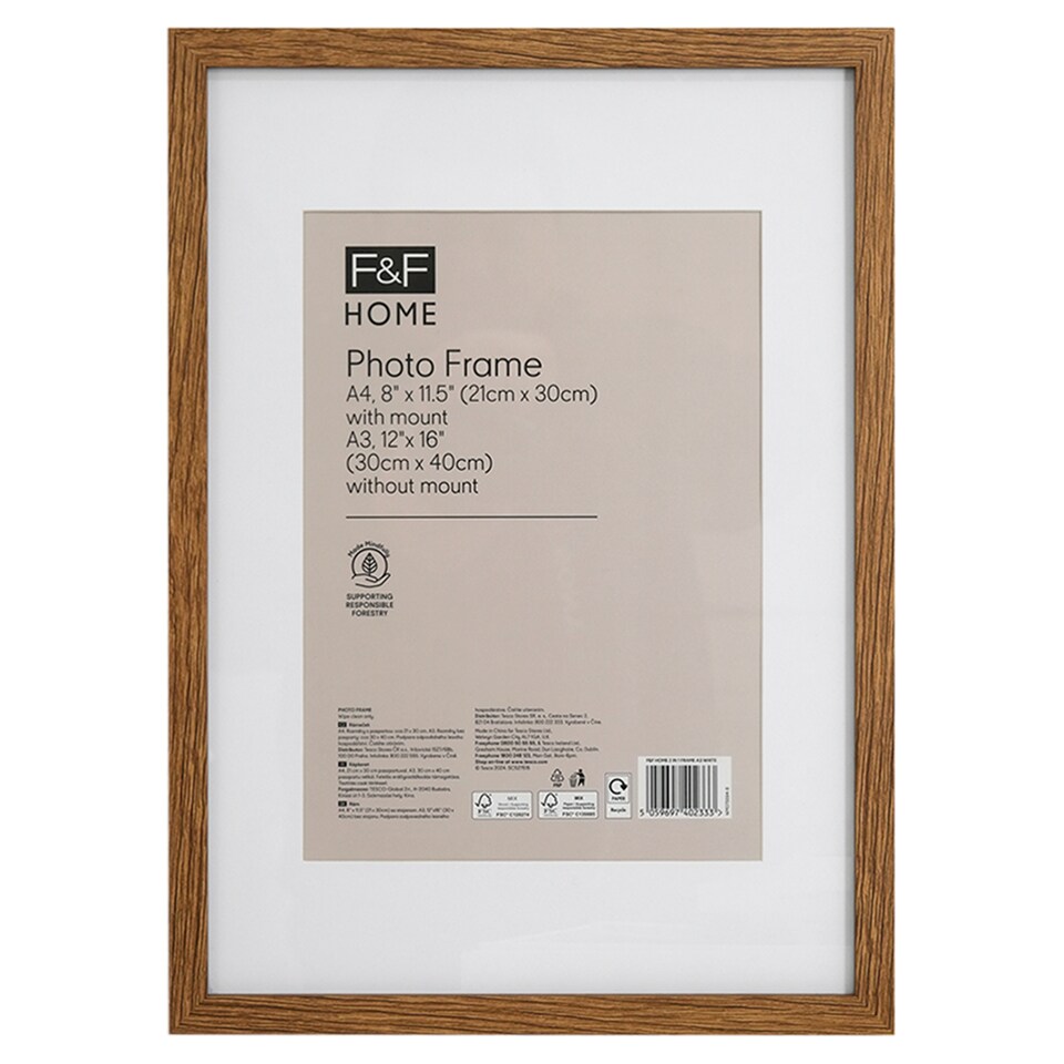 F&F Home 2 in 1 Frame A3 Mango Wood