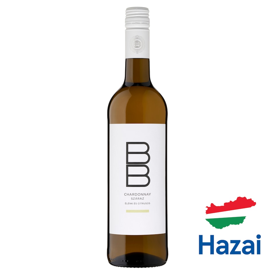 BB Balatonbolgári Chardonnay száraz fehérbor 12,5% 0,75 l
