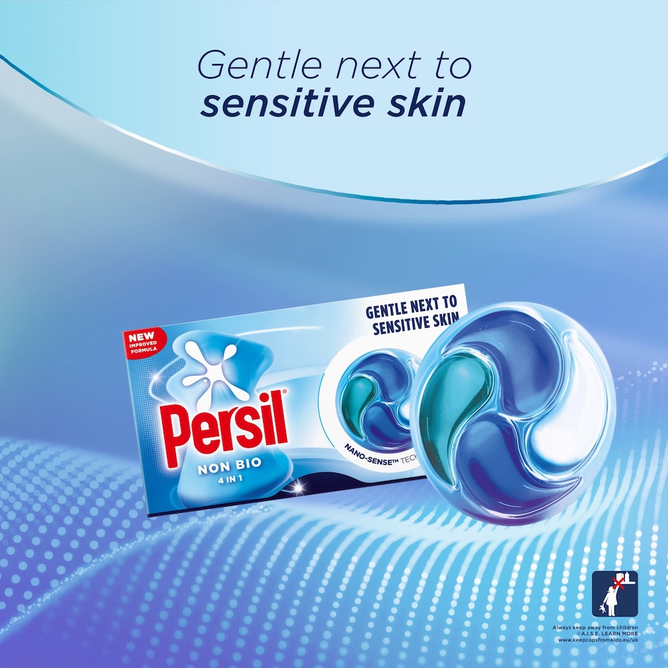 image 1 of Persil Non Bio 4 in 1 Laundry Washing Detergent Capsules 25 Washes 340g