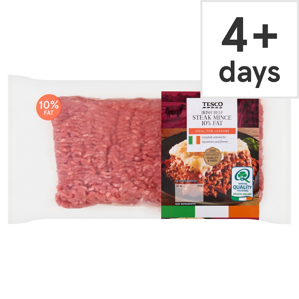 Tesco Irish Beef Steak Mince 10% Fat 750g