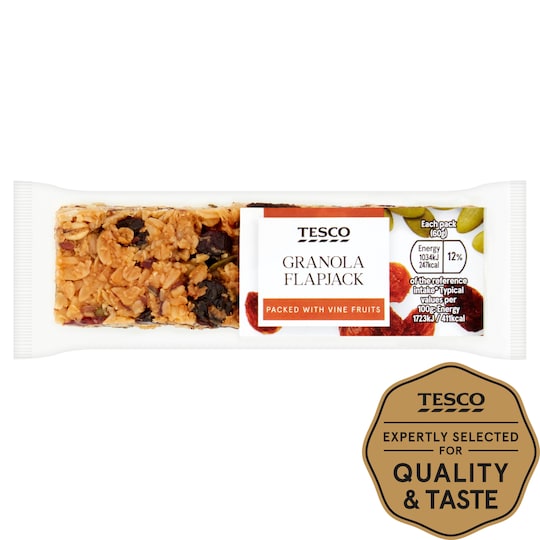 Tesco Granola Flapjack 60G Tesco Groceries