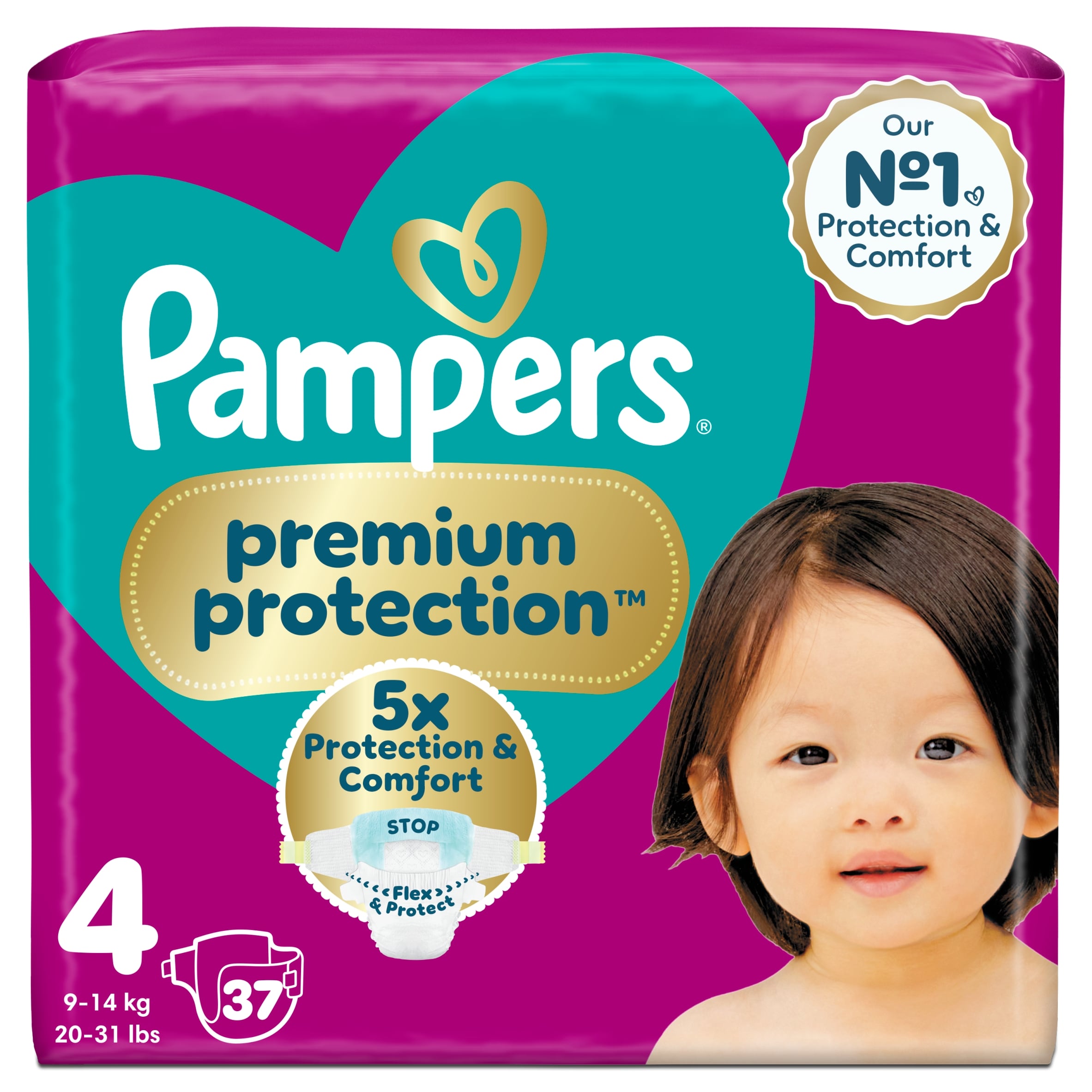 Pampers Premium Protection Size 4 37 Nappies