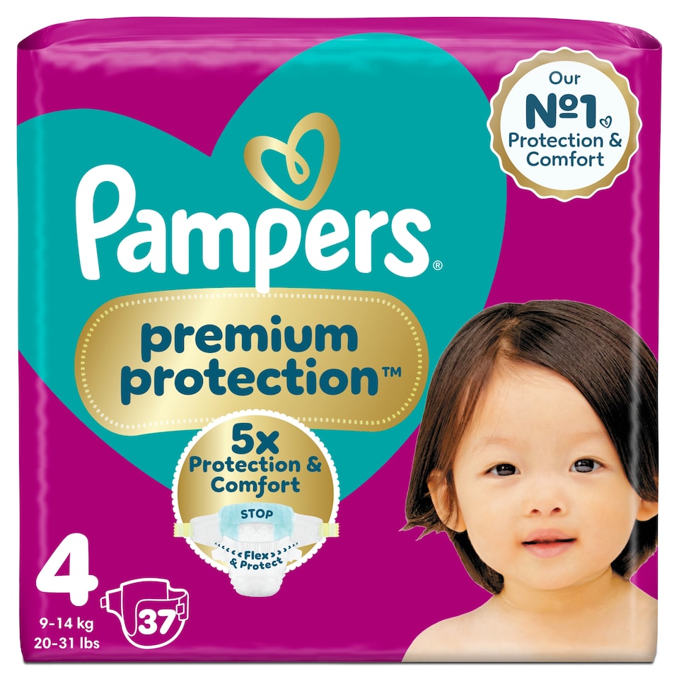 image 1 of Pampers Premium Protection Size 4 37 Nappies