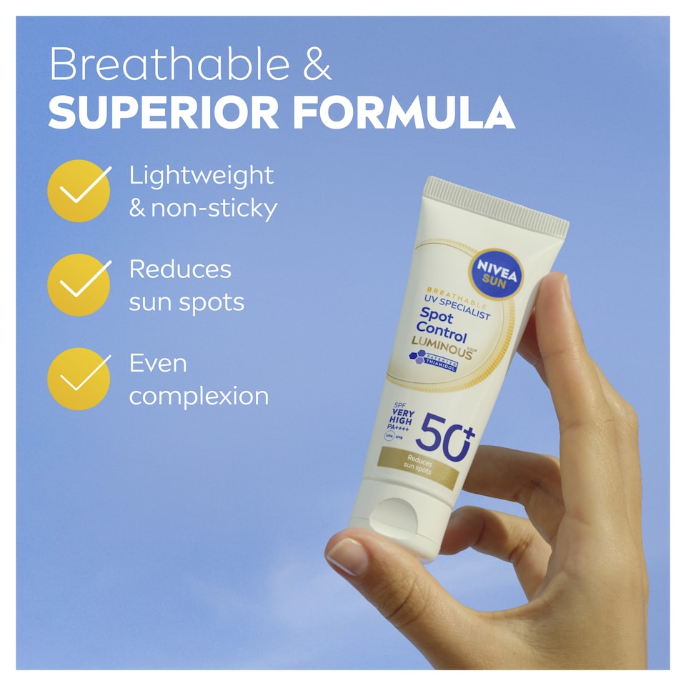 image 1 of NIVEA Sun Dark Spot Control Luminous 630 Sun Fluid SPF50 40ml