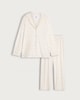 image 3 of F&F Star Print Shirt and Trousers Revere Pyjama Set in Cream